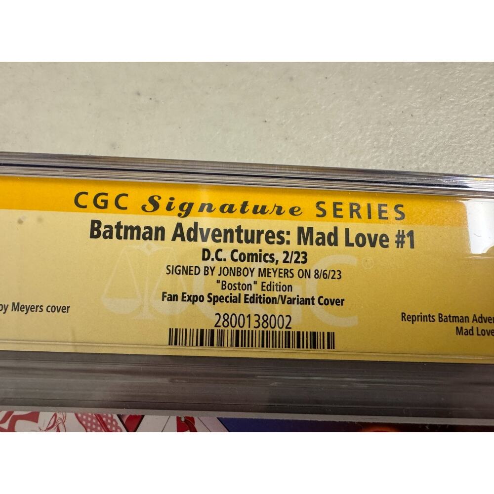 CGC 9.8 Batman Adventures Mad love #1 FanExpo Jonboy Meyers Special Edition Sig - Picture 5 of 11